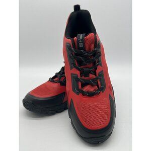 Bass Outdoor Mens Red & Black Hiking Shoes Size 9M Vibram Sole Rugged Design Dur